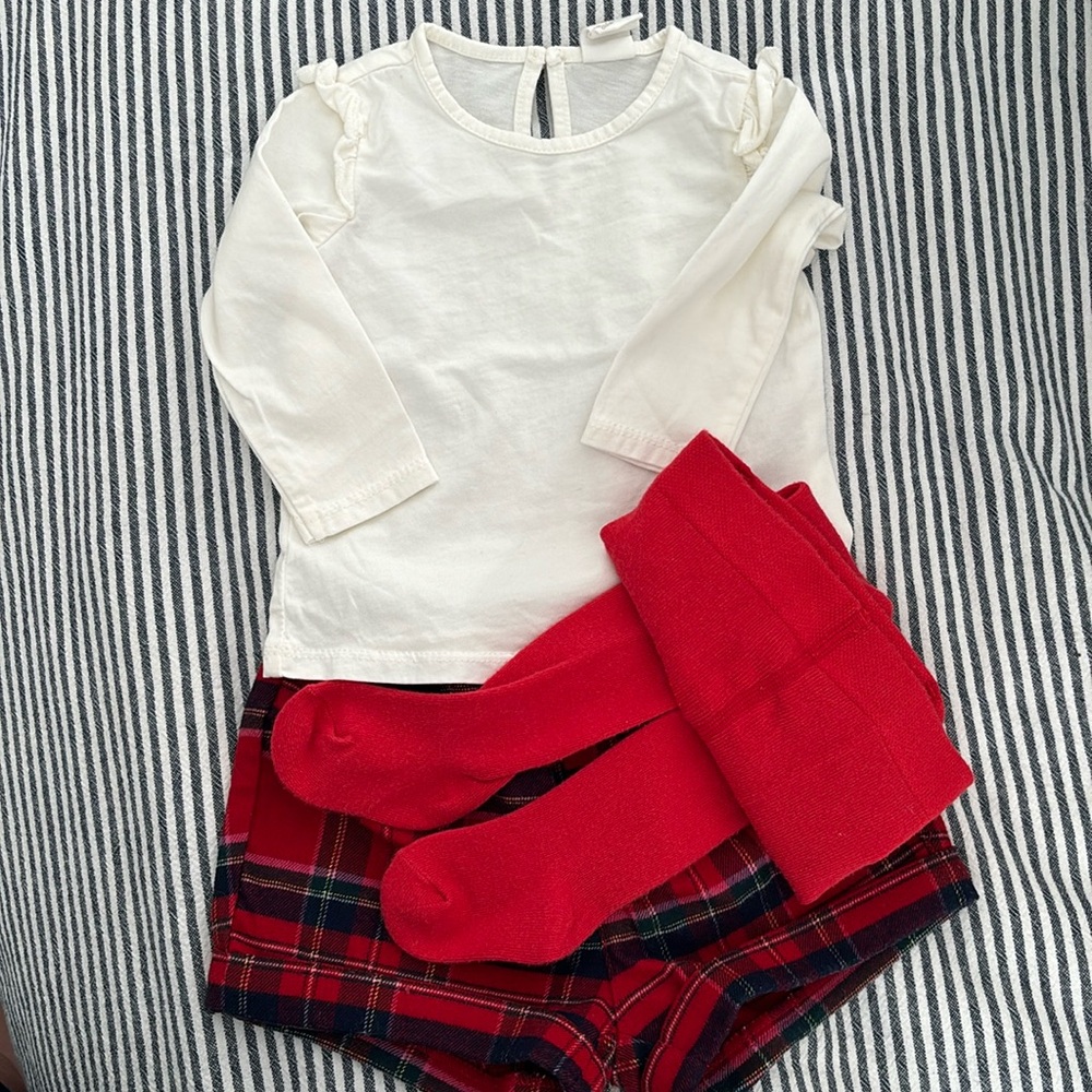H&M infant girls holiday outfit